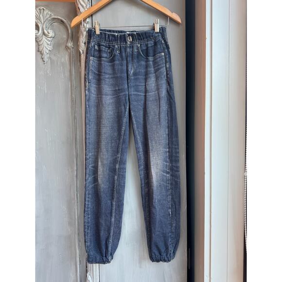 Rag & Bone Miramar Jogger Pants Sz XXS Women’s Blue Jeans Denim Print - Picture 1 of 16